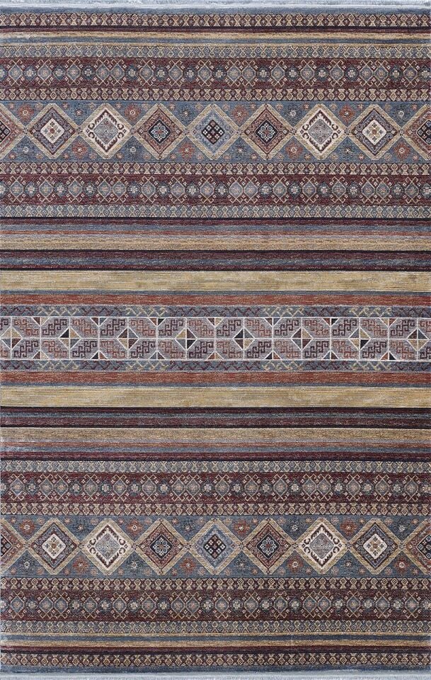 Artemis Halı Bella - 06476E - Gri Mavi Kırmızı Halı