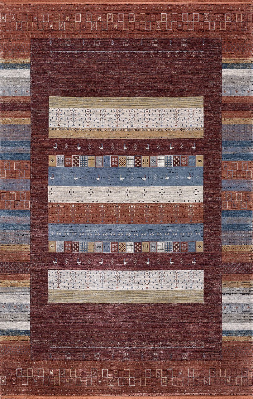 Artemis Halı Bella - 6475A - Turuncu Bordo Halı 200x290