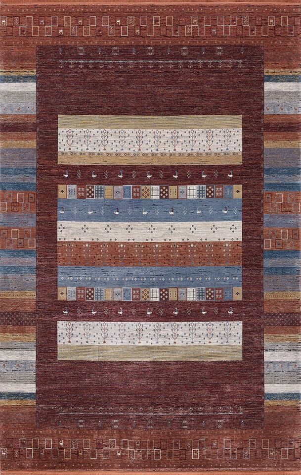 Artemis Halı Bella - 6475A - Turuncu Bordo Halı 80x300