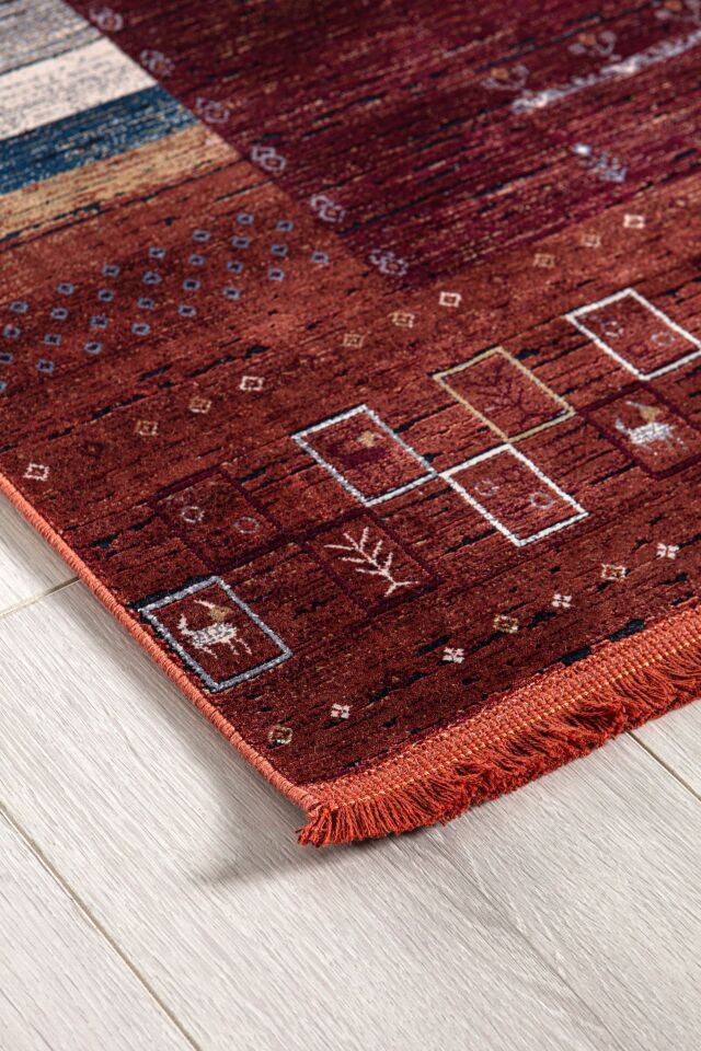 Artemis Halı Bella - 6475A - Turuncu Bordo Halı 100x300