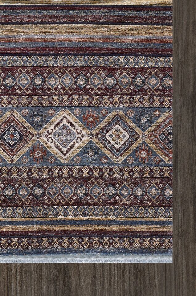 Artemis Halı Bella - 06476E - Gri Mavi Kırmızı Halı 160x230