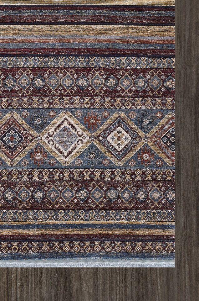 Artemis Halı Bella - 06476E - Gri Mavi Kırmızı Halı 200x290