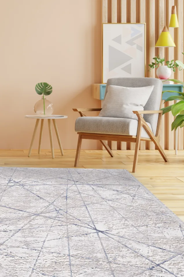 Artemis Halı Romantik - 02429B - Gri Mavi